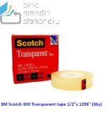 Katalog 3M Scotch harga murah & terjangkau, Image ATK Sekolah SIPLAH 3M Scotch 600 Transparent tape 1/2 inchx 1296 inch (36y) harga normal 21000 di Distributor ATK Bina Mandiri Stationery