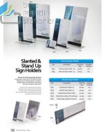 Gambar Akrilik display pajangan brosur promosi Bantex 8854 Stand up Sign Holder A4 merek Bantex