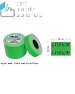 Contoh Kertas Tempel Harga Joyko Label LB-10 (2 baris,Green Fluor) merek Joyko